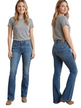 AE American Eagle Kick Boot Jeans Size 6 Short Next Level Stretch 28x29 Y2K